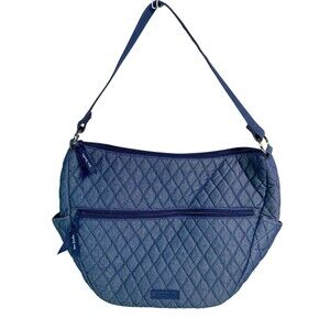 Vera Bradley Go Ahead Convertible Crossbody Moonight Navy Blue Quilted Bag